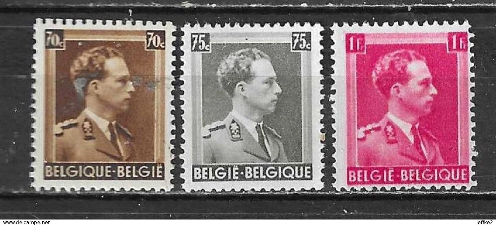 427** + 480** + 528**  Leopold III Col Ouvert - Bonnes Valeurs - MNH** - LOOK!!!! - 1936-1957 Open Kraag