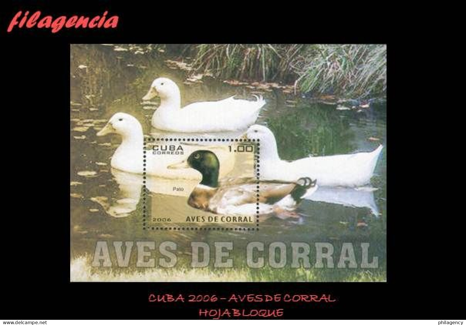 CUBA MINT. 2006-13 FAUNA. AVES DE CORRAL. HOJA BLOQUE - Nuevos