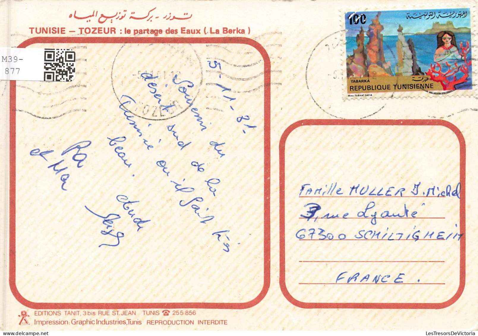 TUNISIE - Tozeur - Le Partage Des Eaux ( La Berka) - Colorisé - Carte Postale - Tunisie