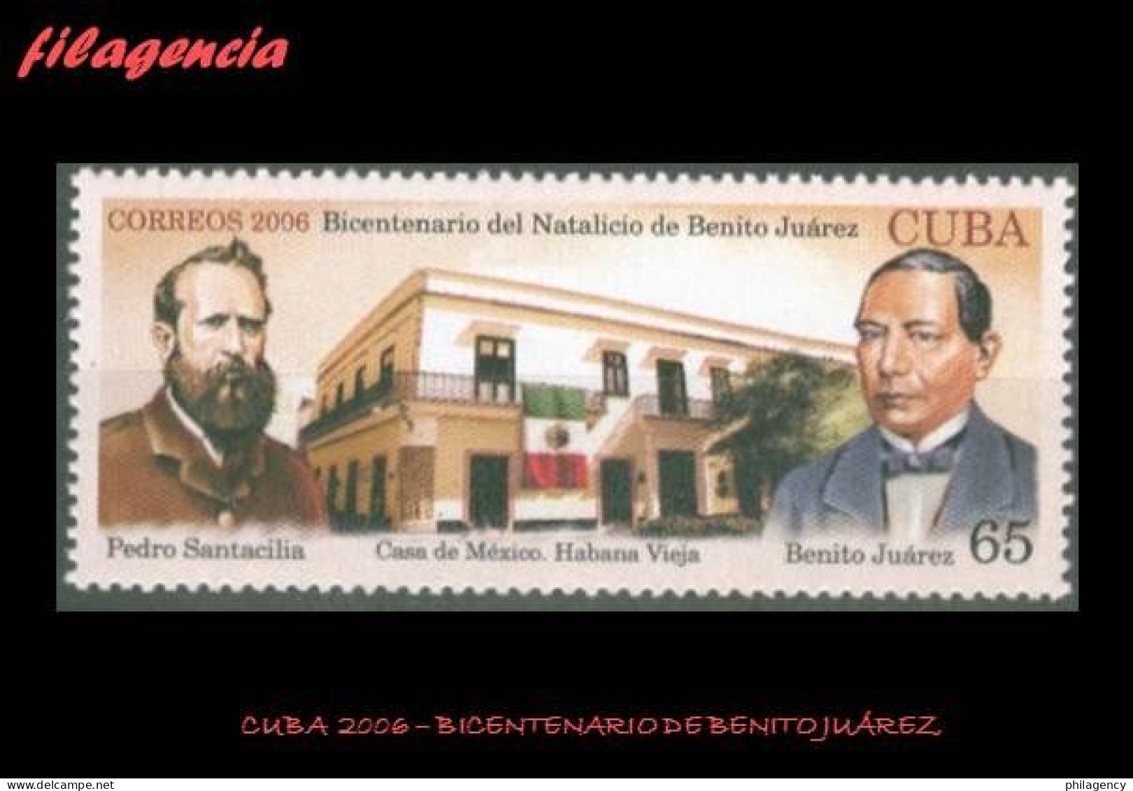 CUBA MINT. 2006-22 BICENTENARIO DE BENITO JUÁREZ - Nuevos