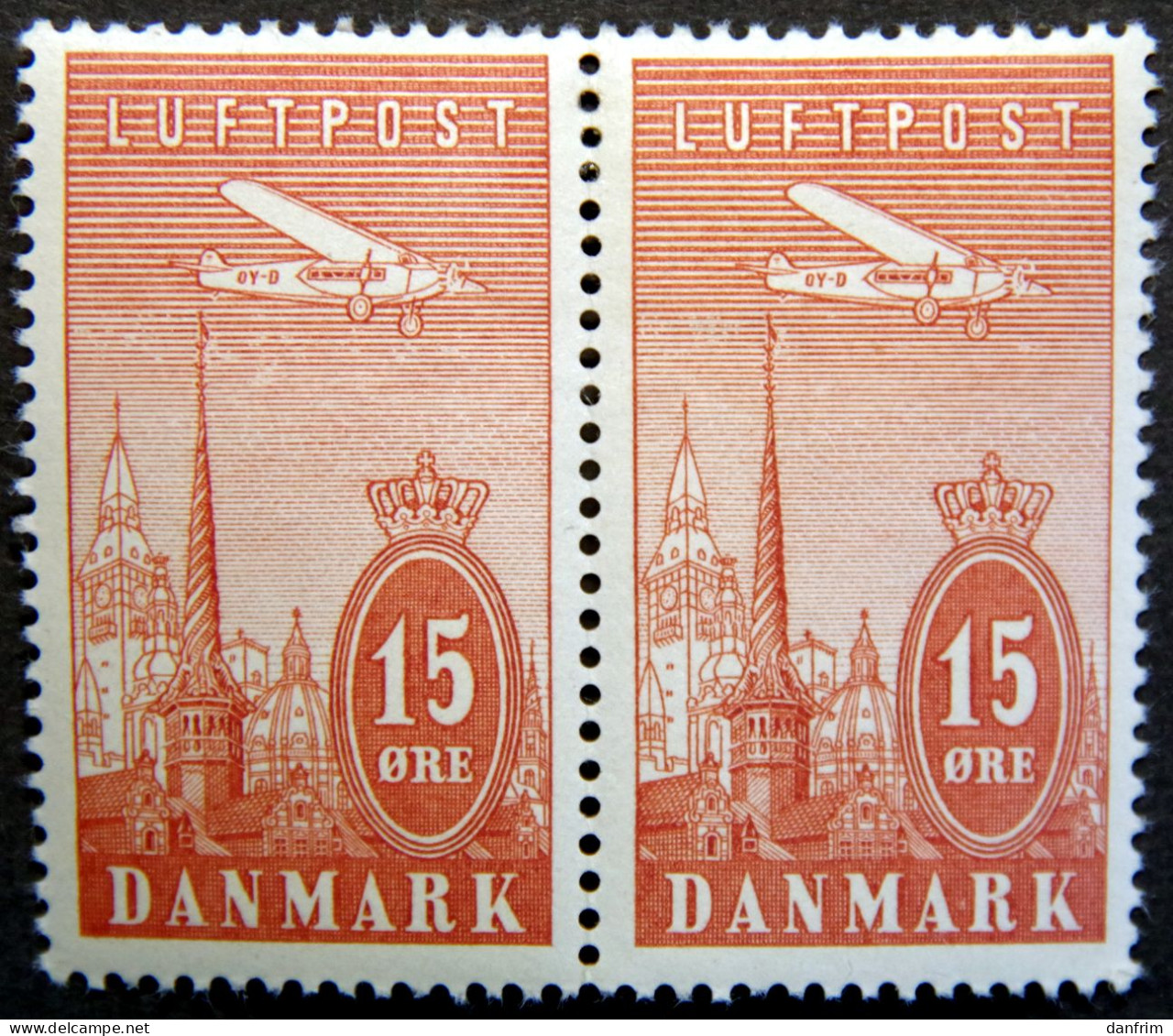 Denmark 1934  MiNr.218 MH (**)  Airmail  (lot H 2520 ) - Ongebruikt