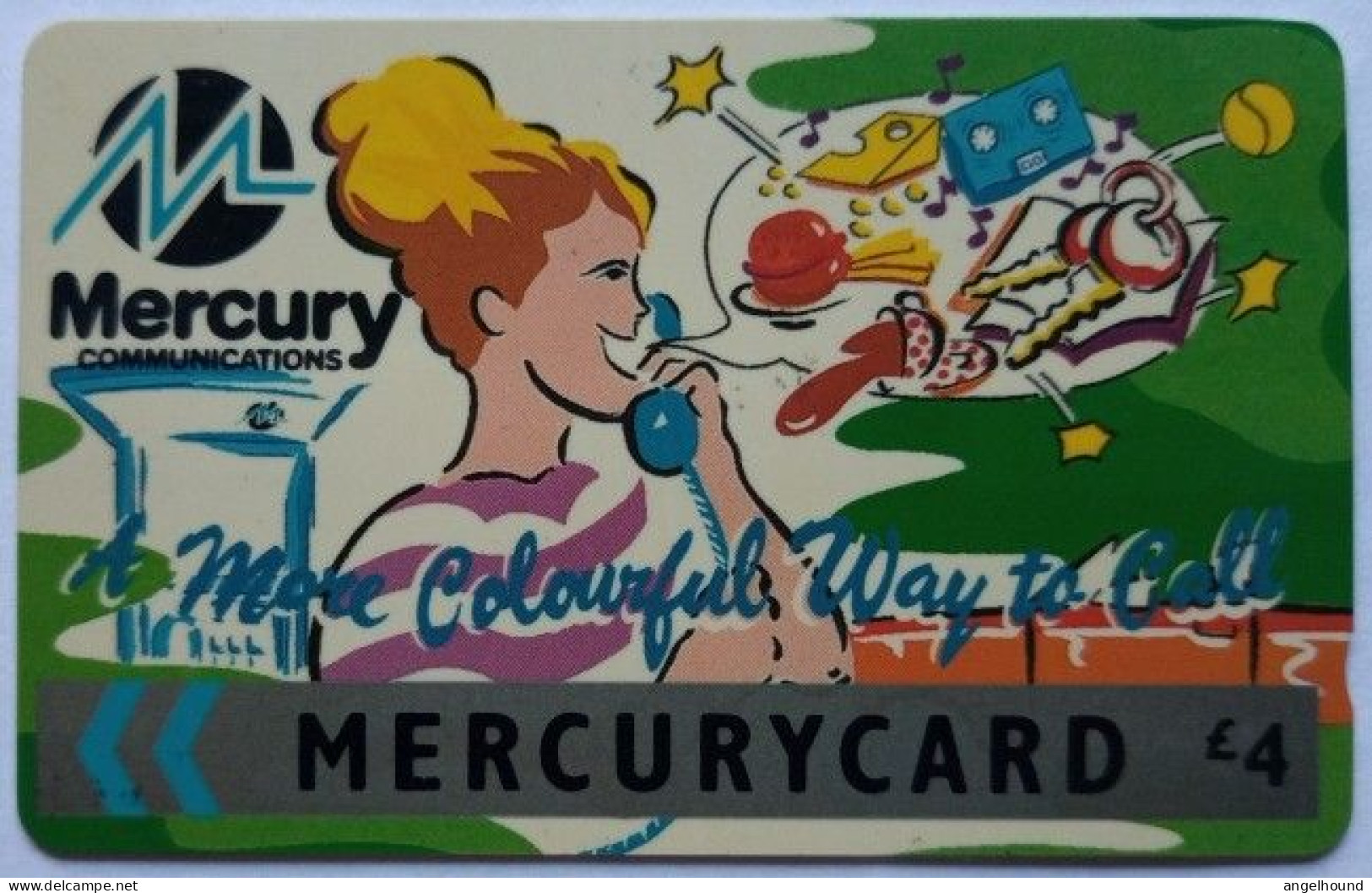 UK Mercury £4  2MERD - Colourful Way To Call -Green - Mercury Communications & Paytelco