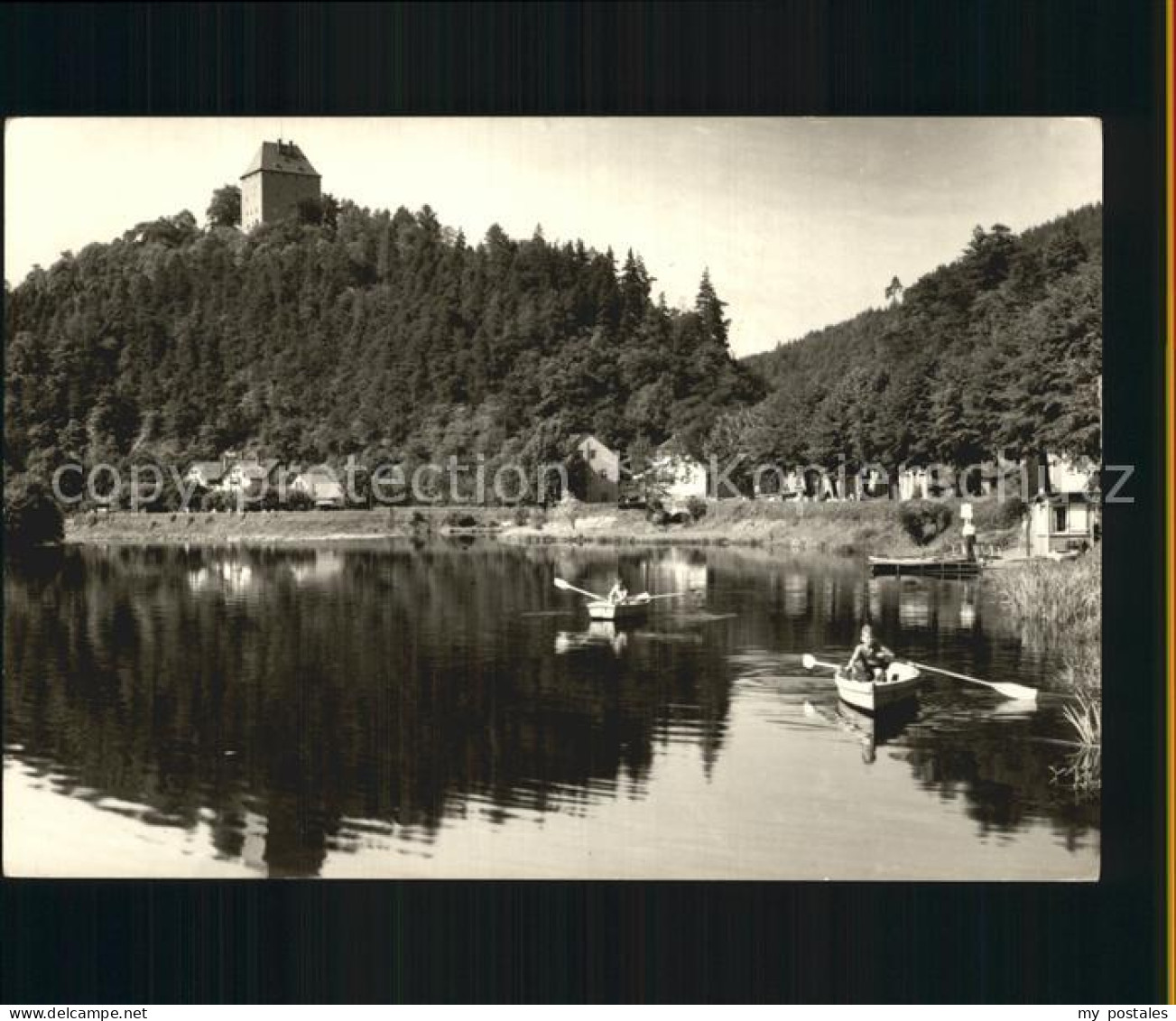 72430567 Ziegenrueck Partie An Der Saale Ruderboot Burg Ziegenrueck Thueringen - Ziegenrück