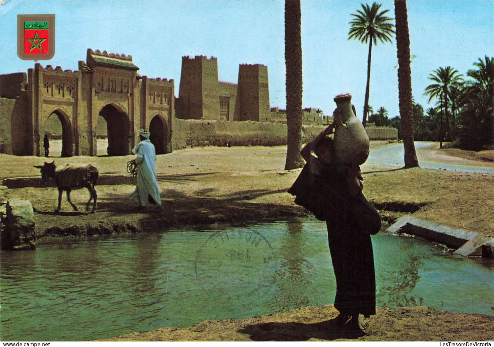 MAROC - Vue Sur Un Village Du Désert - Maroc Typique - Colorisé - Carte Postale Ancienne - Andere & Zonder Classificatie