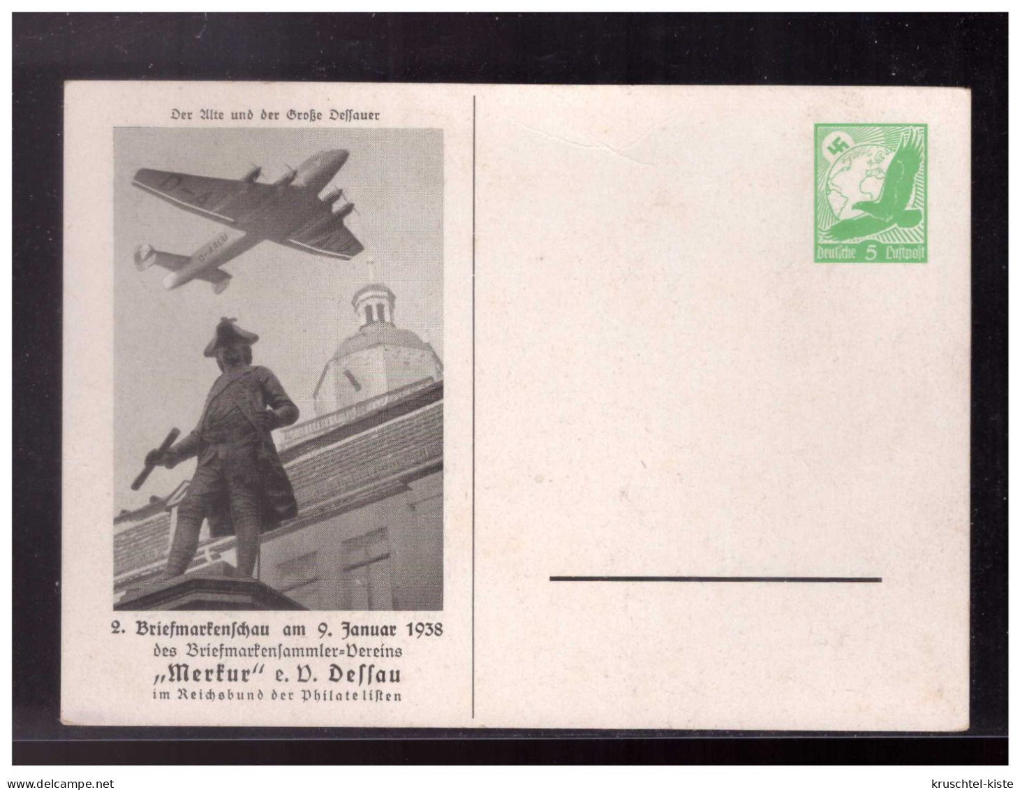 Dt.- Reich (023798) Privatganzsache Fech PP142/ C24, Dessau Briefmarkenschau Des Sammler Vereins Merkur, Ungebraucht - Enteros Postales Privados