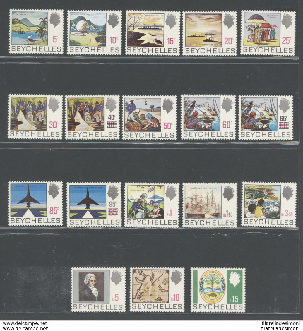 1969-75 SEYCHELLES - Serie Di 18 Valori - Stanley Gibbons N. 262/279 - MNH** - Autres & Non Classés