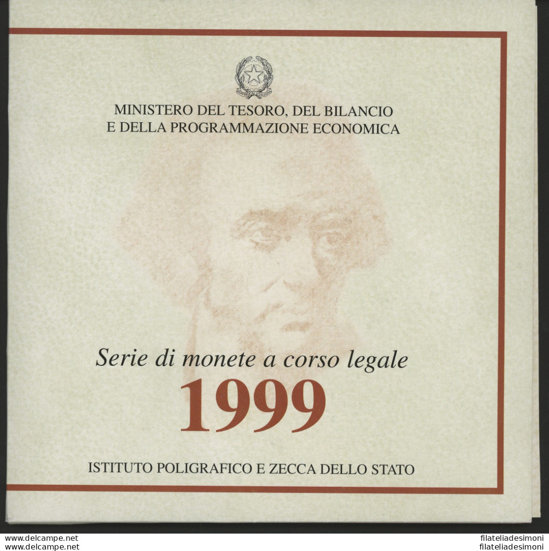 1999 Italia - Monetazione Divisionale Annata Completa FDC - Mint Sets & Proof Sets