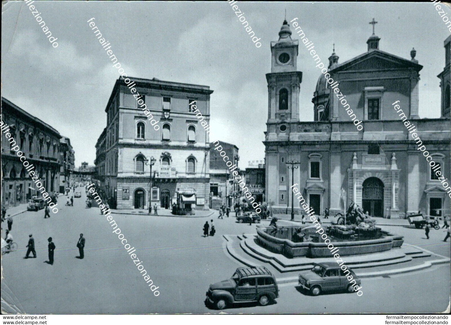 Bh484 Cartolina Caltanisetta Citta' Piazza Garibaldi - Caltanissetta