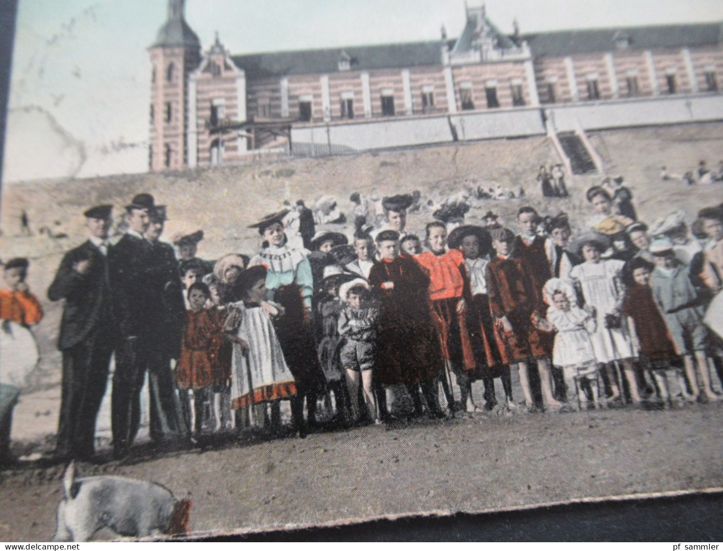 Niederlande 1907 AK Vlissingen Grand Hotel Mit Bahnpost Stempel Rotterdam - Vlissingen V Nach Lehe Deutschland Gesendet - Vlissingen