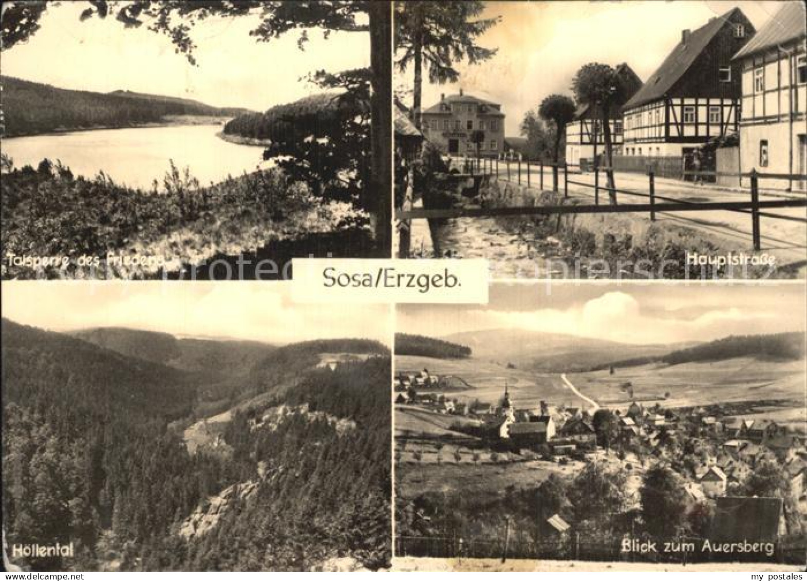 72427323 Sosa Erzgebirge Talsperre Hauptstrasse Auersberg Hoellental Sosa - Sosa