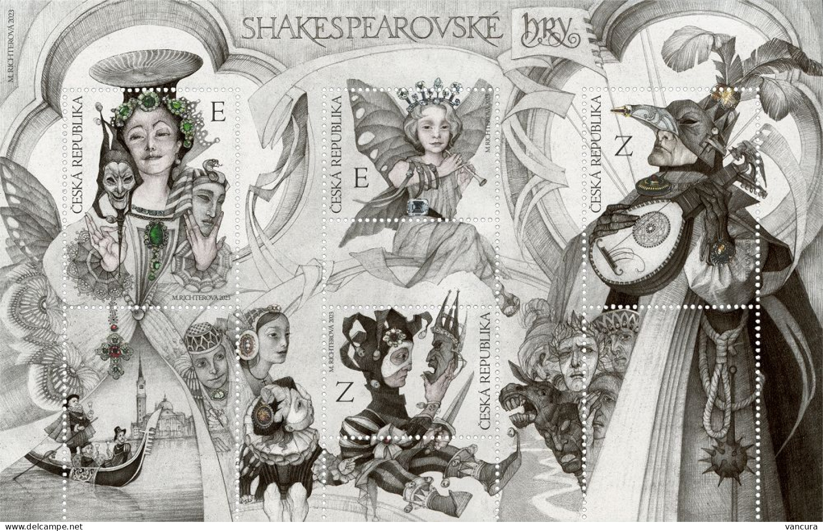 A 1228 -9 1230 - 1 Czech Republic Shakespear's Plays 2023 - Théâtre