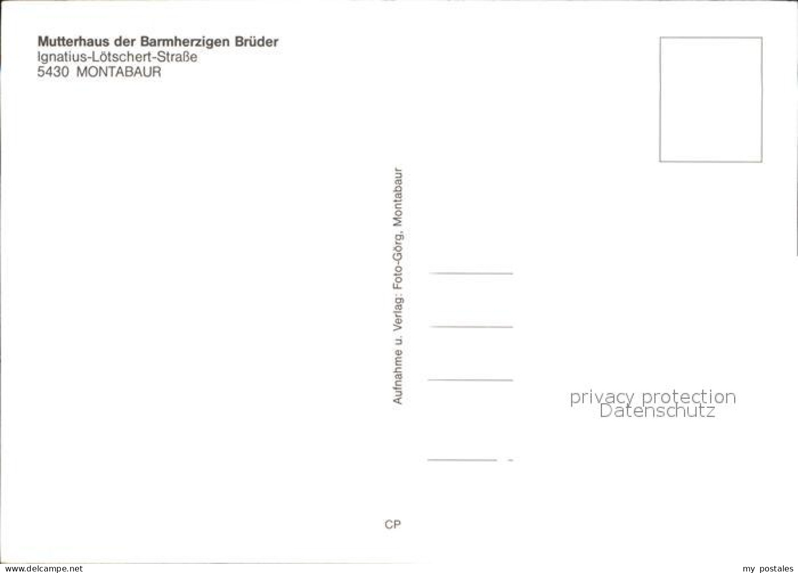 72424965 Montabaur Westerwald Mutterhaus Der Barmherzigen Brueder  Montabaur - Montabaur