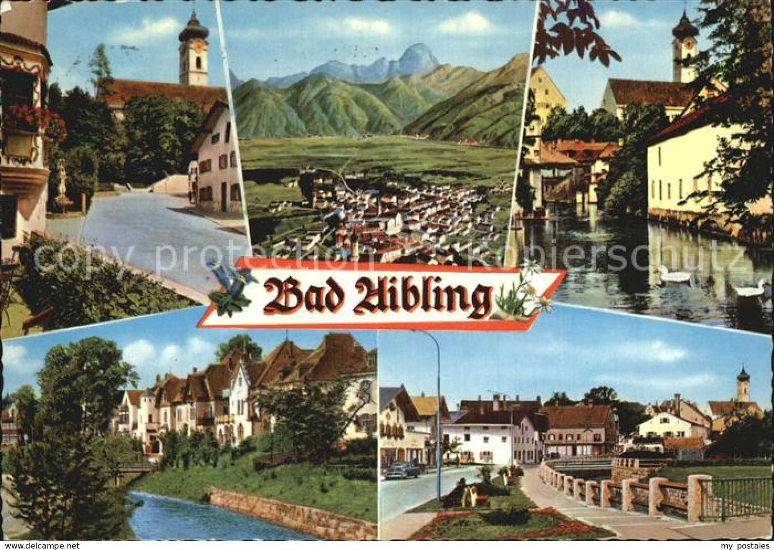 72424168 Bad Aibling Kirche Total Schwanenteich Kanal Strassenpartie Bad Aibling - Bad Aibling