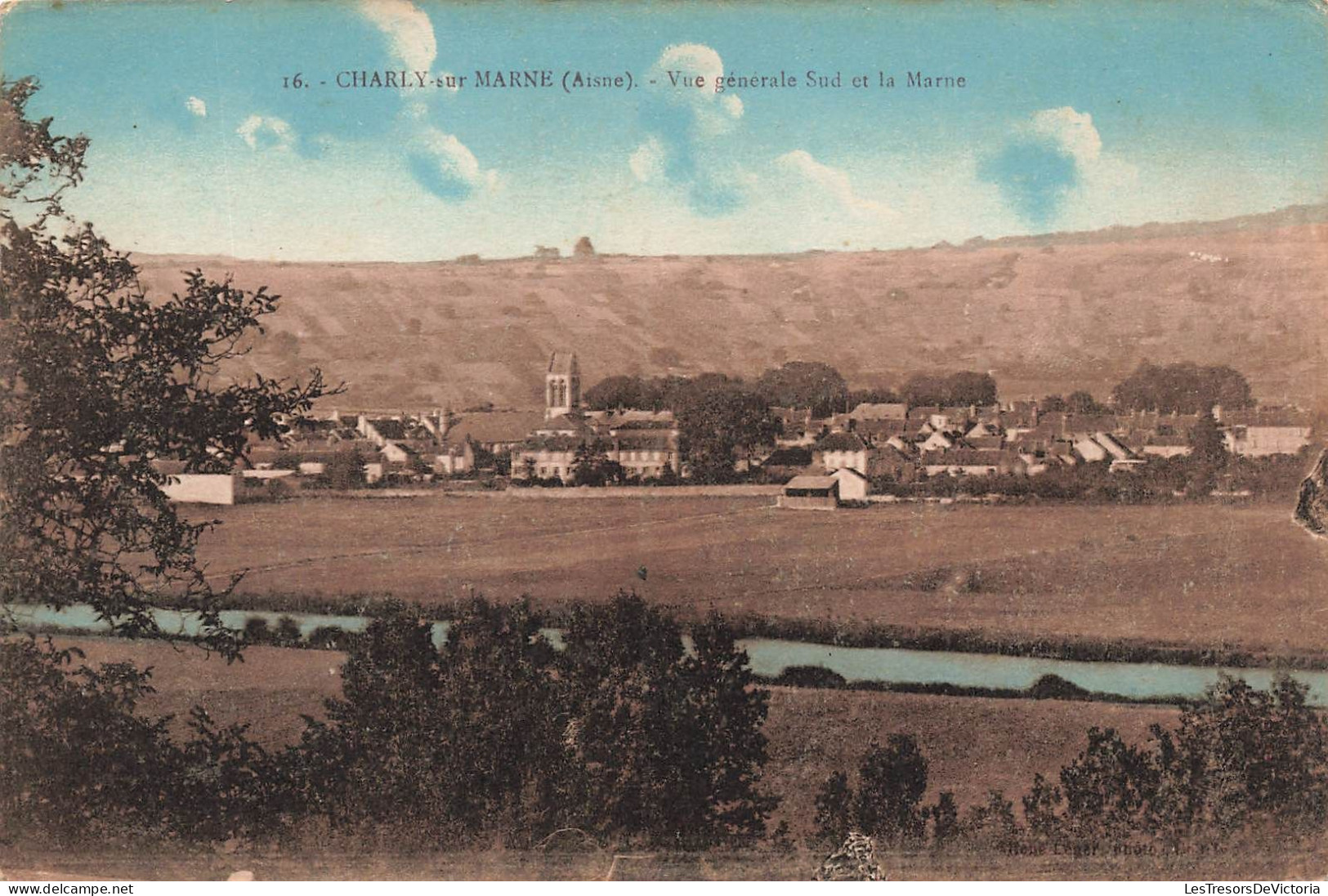 FRANCE - Charly Sur Marne (Aisne) - Vue Générale Sud Et La Marne - Carte Postale Ancienne - Châlons-sur-Marne