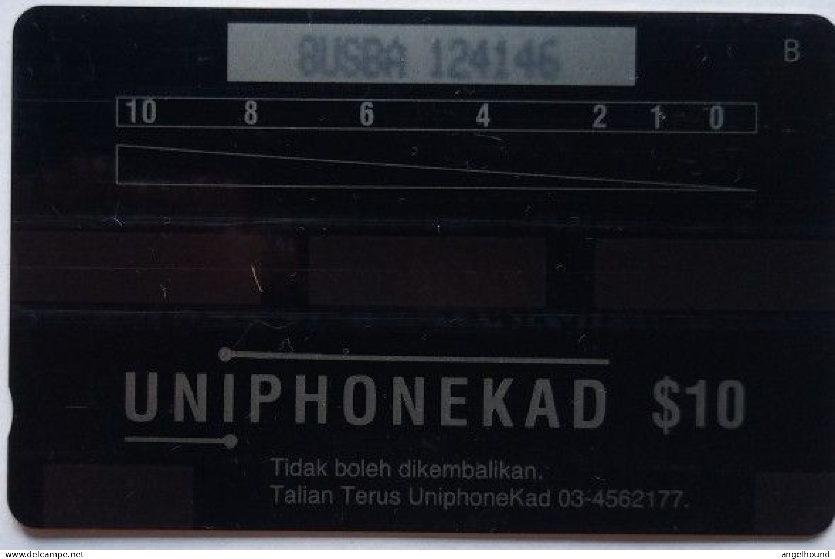 Malaysia Uniphonekad $10  8USBA - Merry Christmas 1994 - Malasia