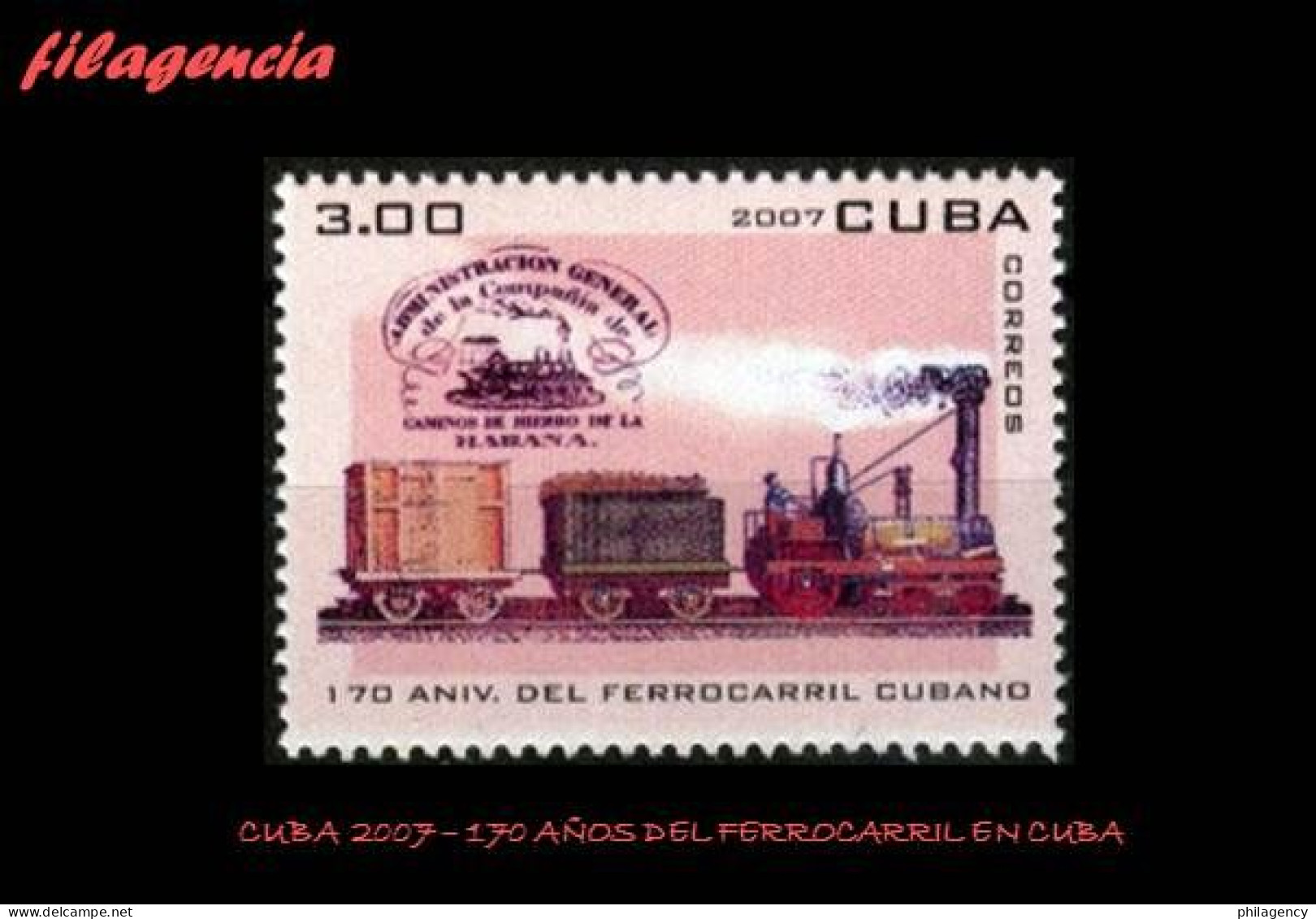 CUBA MINT. 2007-39 160 ANIVERSARIO DEL FERROCARRIL EN CUBA - Nuevos