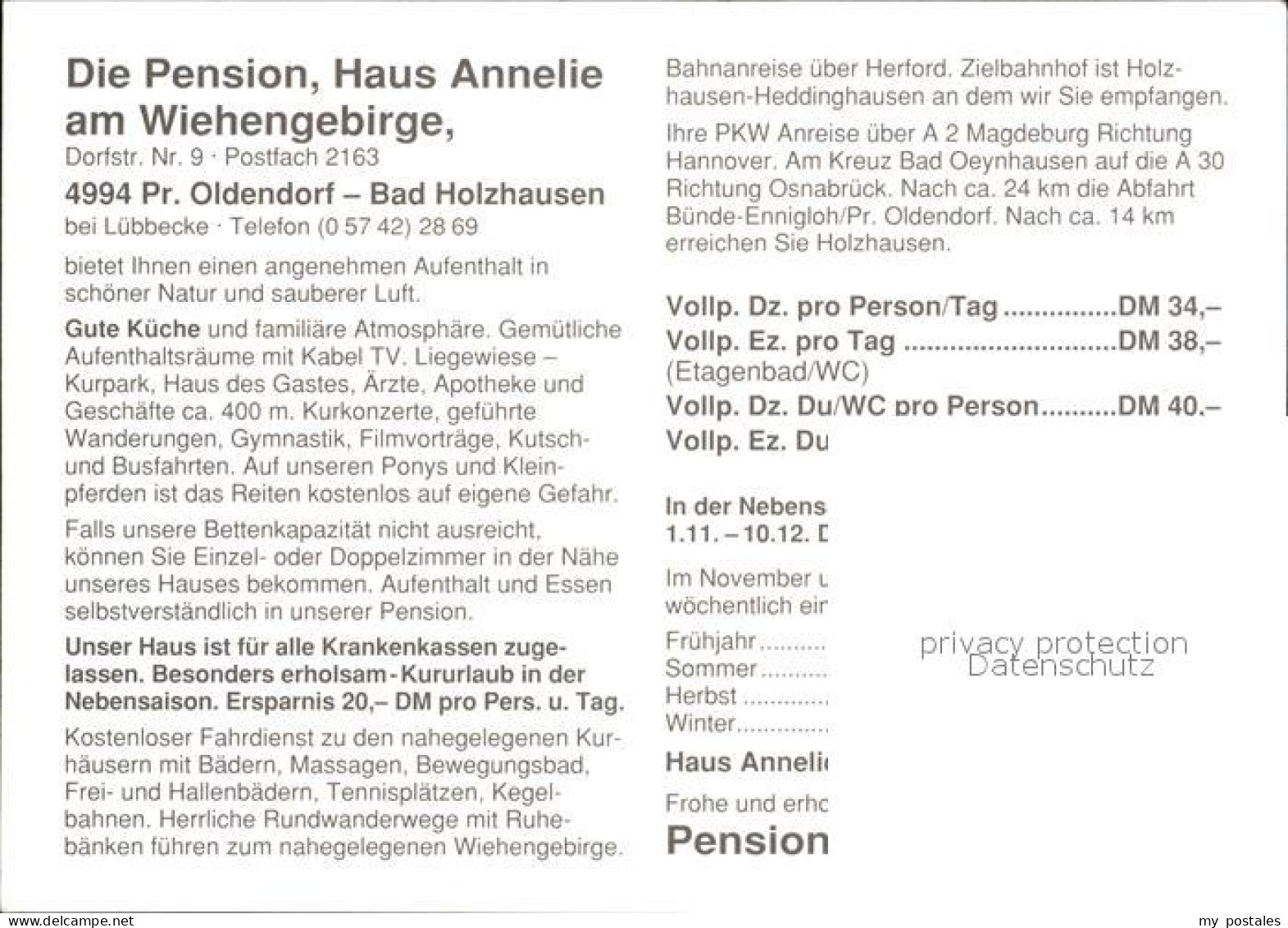 72422702 Bad Holzhausen Luebbecke Pension Haus Annelie Garten Brunnen Boerningha - Getmold