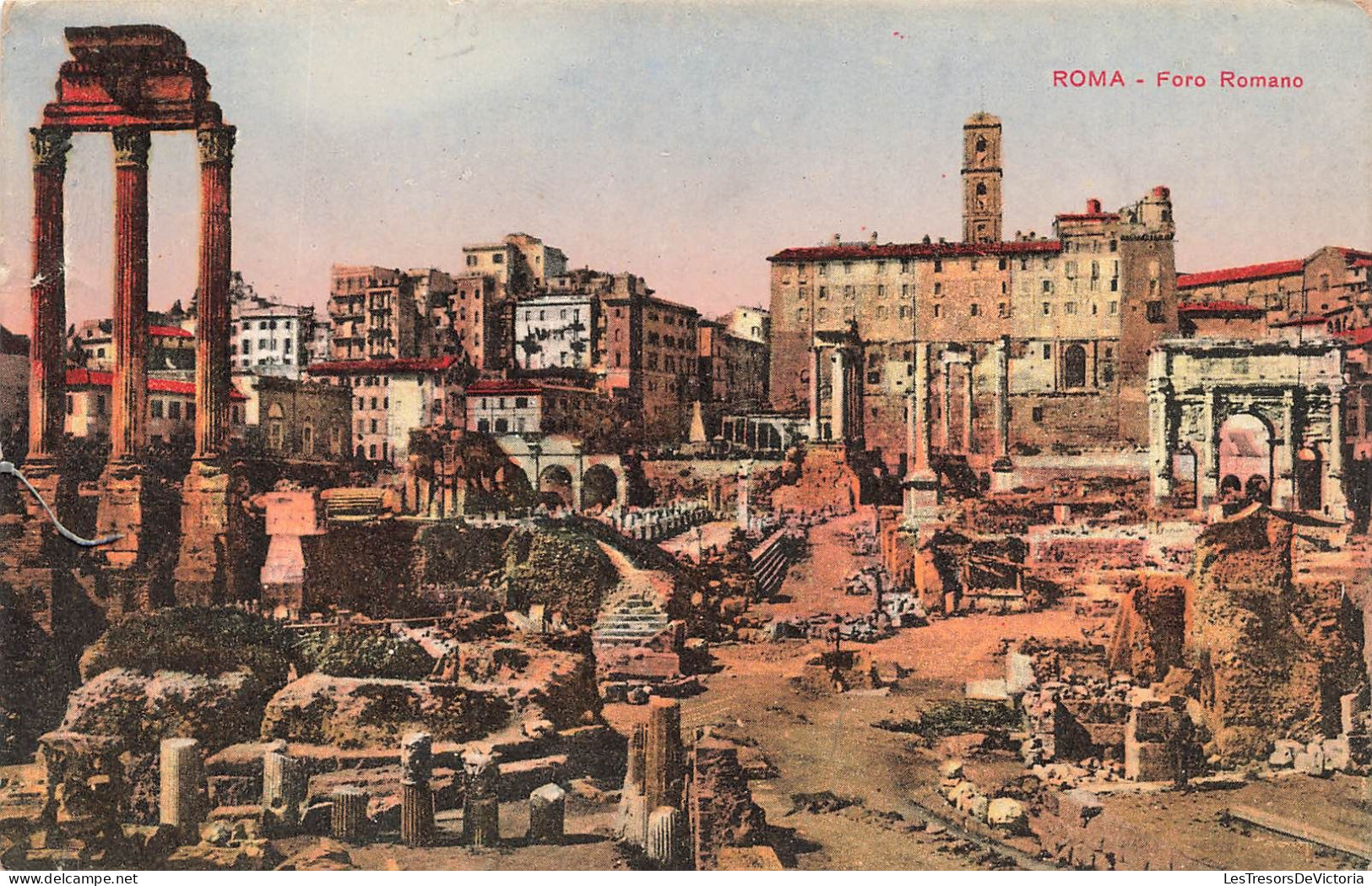 ITALIE - Roma - Foro Romano - Colorisé -  Carte Postale Ancienne - Autres Monuments, édifices