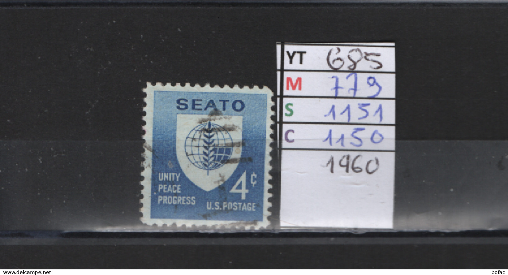 PRIX FIXE Obl  685 YT 779 MIC 1151 SCO 1150 GIB Seato Pacte De Manille 1960  58A/09 - Used Stamps
