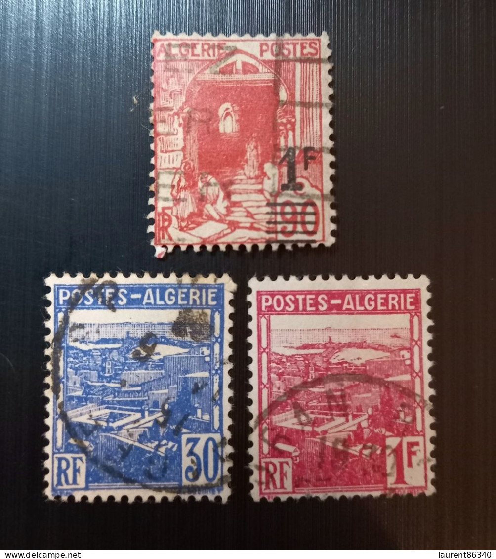 Algérie 1939 Timbre De 1926 - Rue De La Casbah D'Alger Avec Surcharge "1F" & 1941 Vue D'Alger Modèle: Jules Piel - Used Stamps