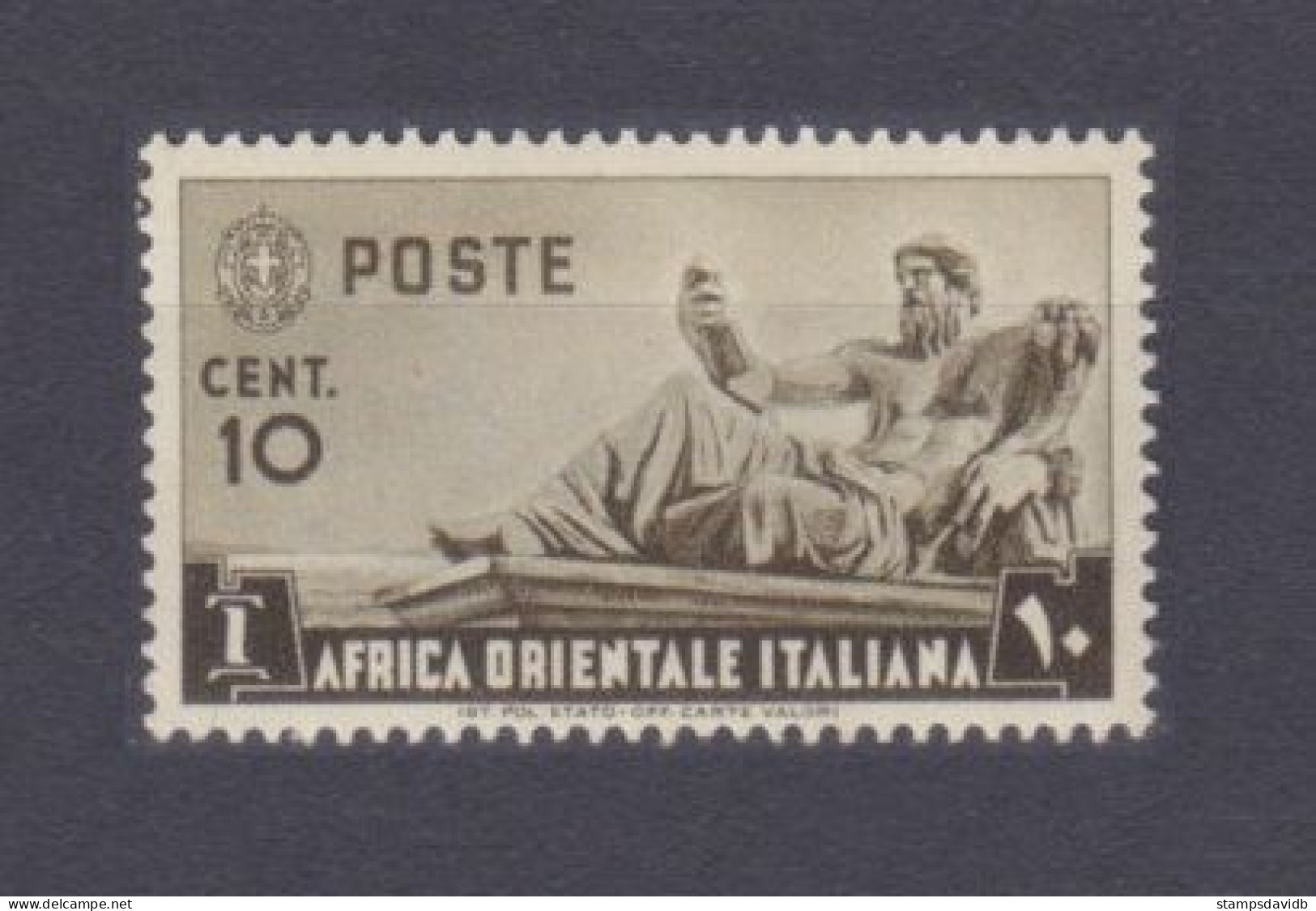 1938 Italian Eastern Africa 4 The Nil; Hellenistic Sculpture 2,50 € - Italian Eastern Africa