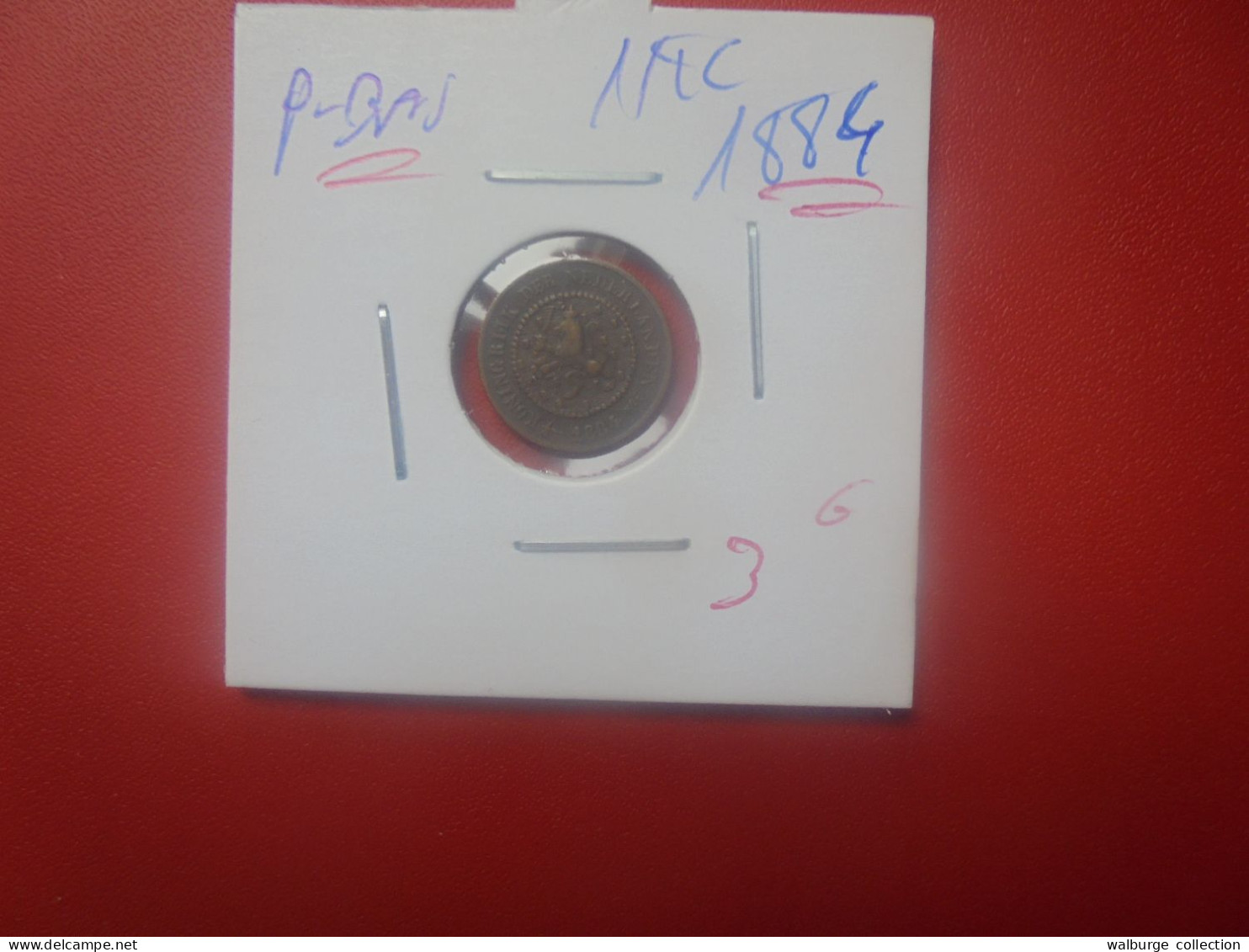 PAYS-BAS 1/2 Cent 1884 (A.8) - 1849-1890 : Willem III
