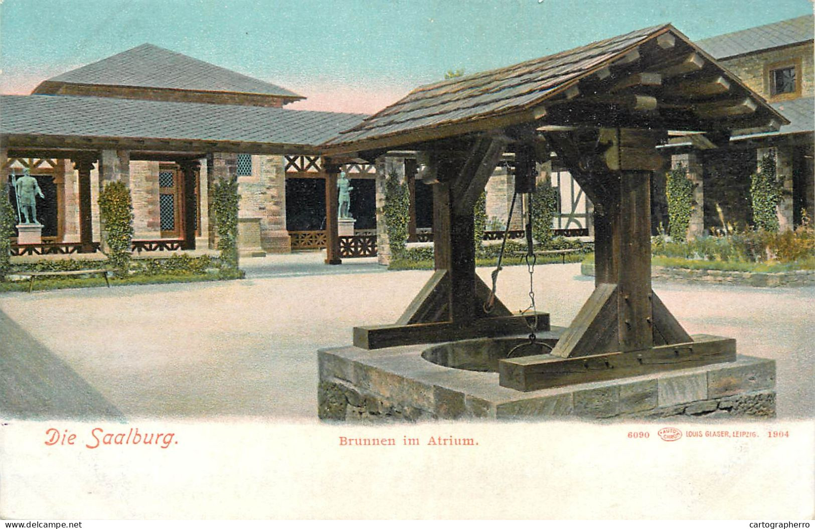 Germany Die Saalburg Brunnen Im Atrium - Saalburg