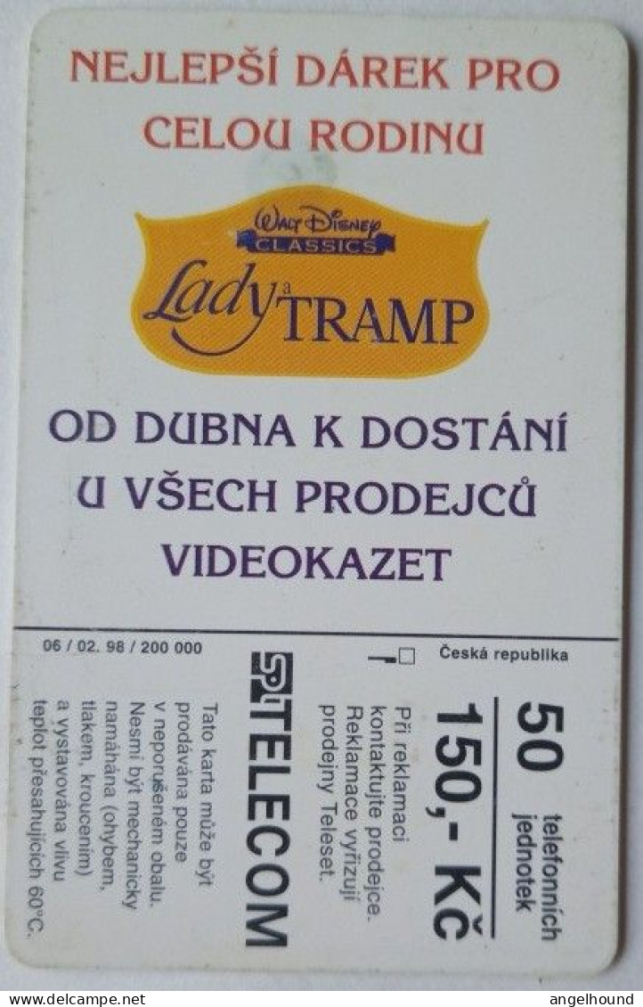 Czech Republic  50 Units  Chip Card - Disney Lady And Tramp - Tchéquie