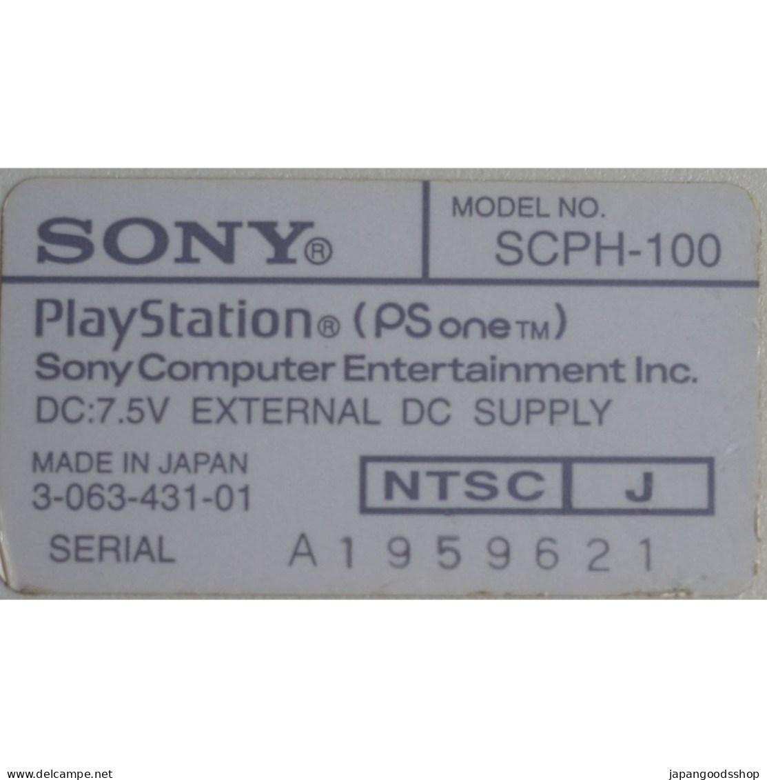 PSone JPN SCPH-100 - Playstation