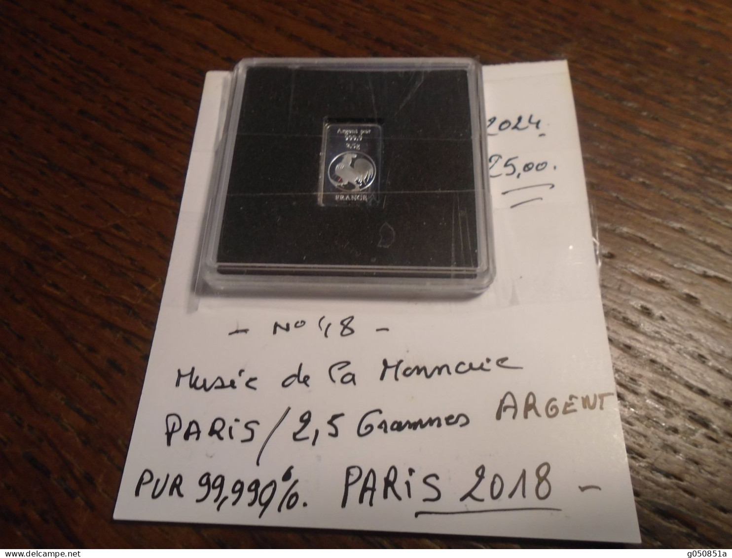 VENDU Au Musee De La MONNAIE A PARIS 2018 (Petit LINGOT En ARGENT PUR A 0,9999)lire Descriptif   NEUF **** - Autres & Non Classés