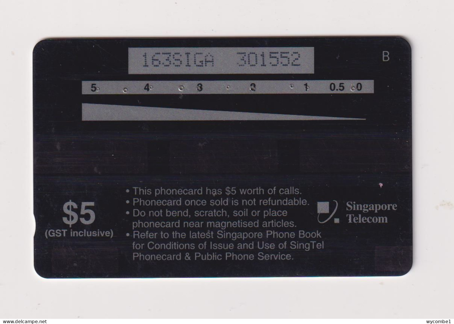 SINGAPORE - 1999 Calendar GPT Magnetic Phonecard - Singapur