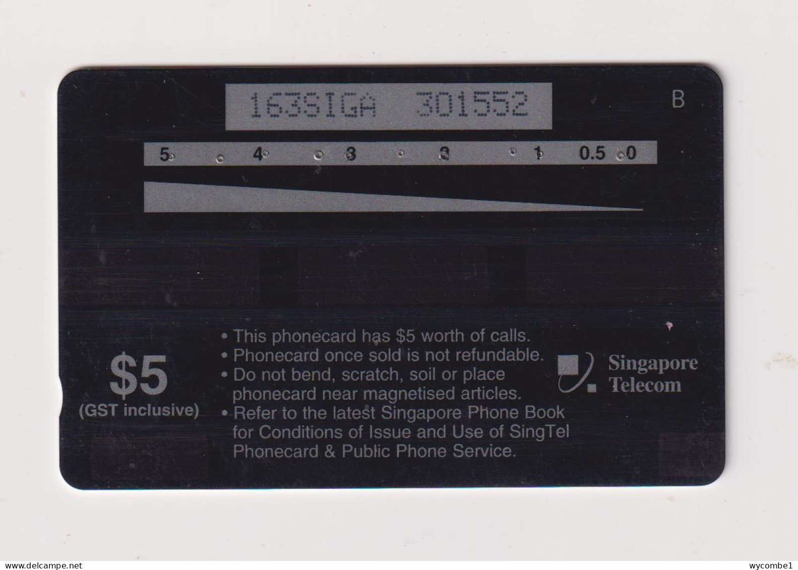 SINGAPORE - 1999 Calendar GPT Magnetic Phonecard - Singapour