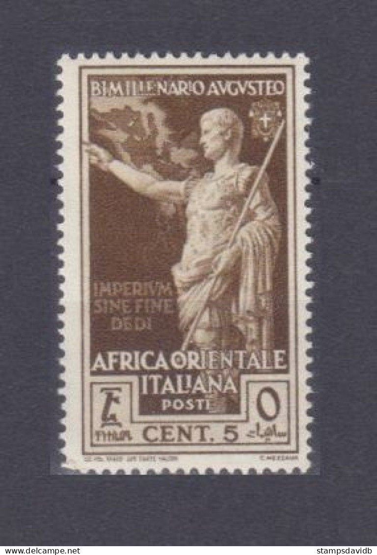 1938 Italian Eastern Africa 36 Statue Of Emperor Augustus - Africa Oriental Italiana