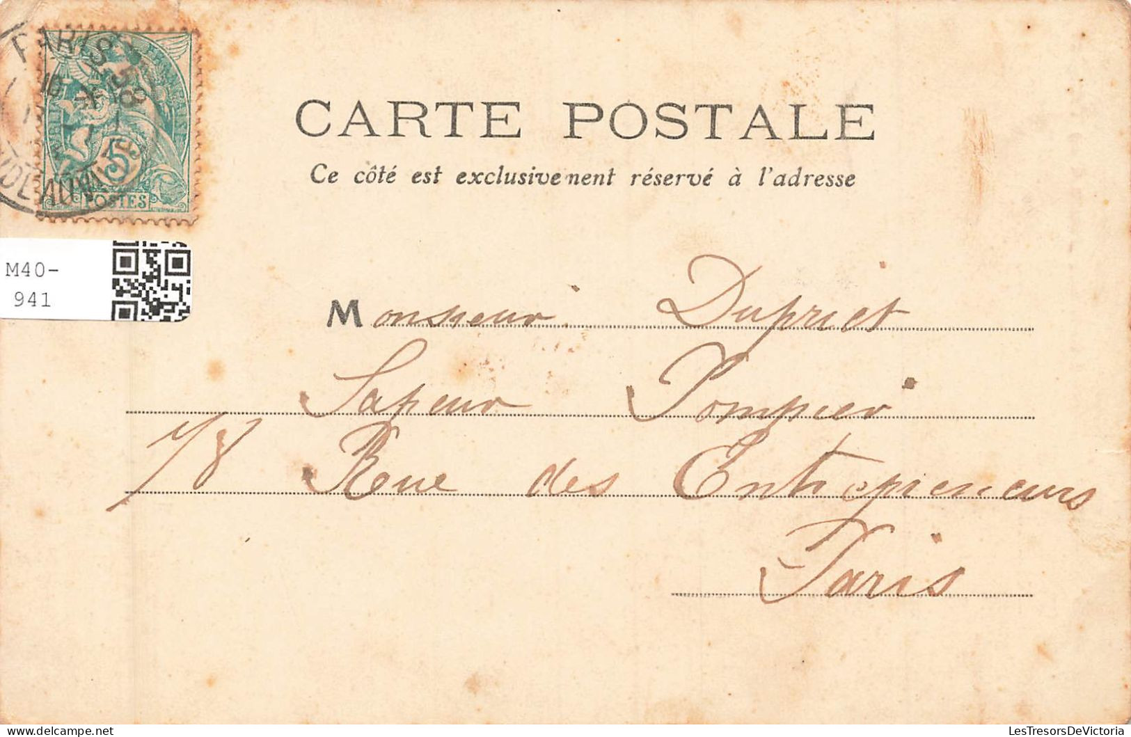 FANTAISIES - Hommes - Un Homme Tenant Une Lettre Dans Sa Main - Les Treize Jours D'un Tringlot - Carte Postale Ancienne - Collections & Lots