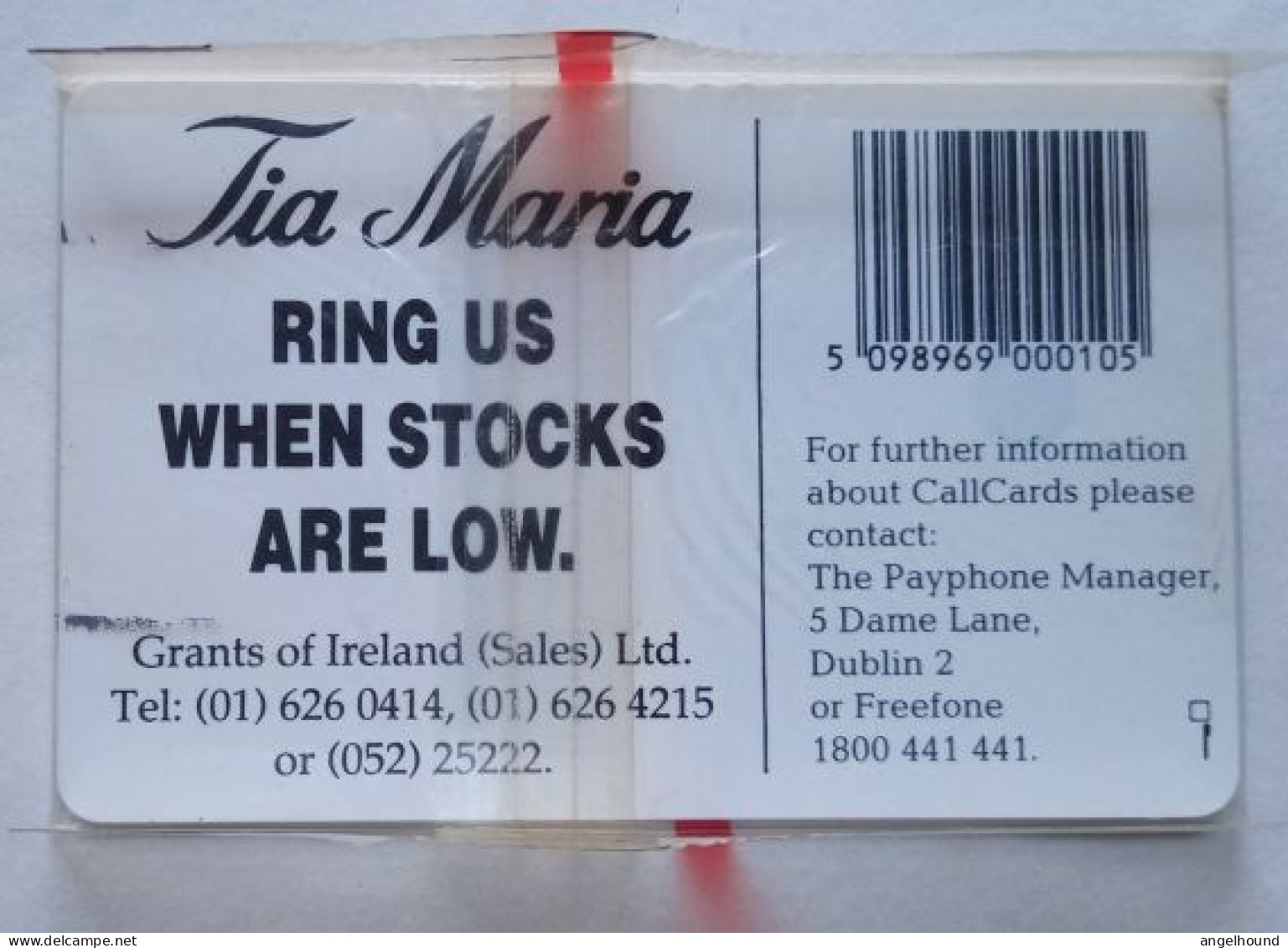 Ireland 10 Units  MINT Chip Card - Tia Maria ' 93 - Irlanda