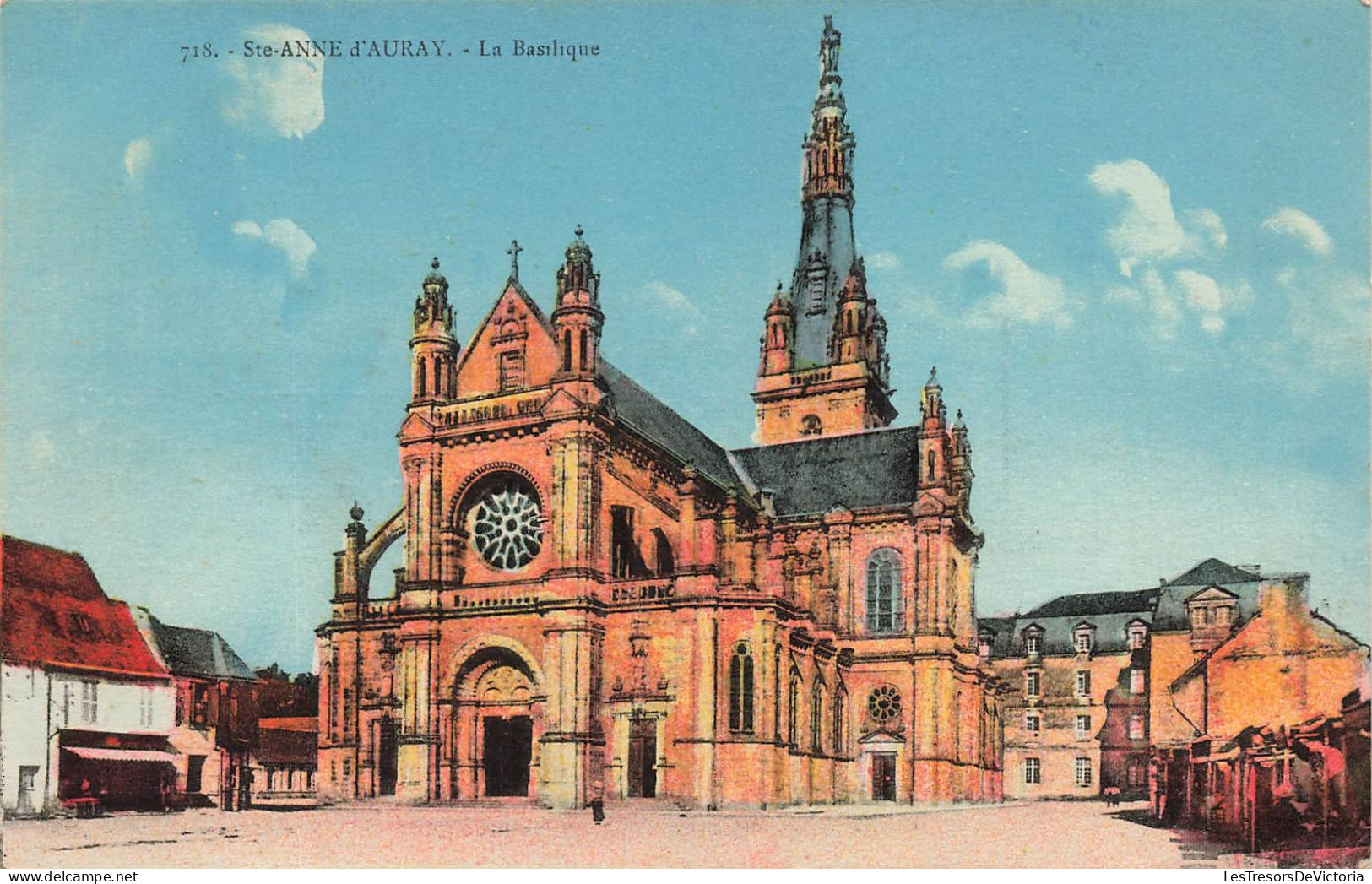 FRANCE - Sainte Anne D'Auray - Vue Générale De La Basilique - Colorisé - Carte Postale Ancienne - Sainte Anne D'Auray