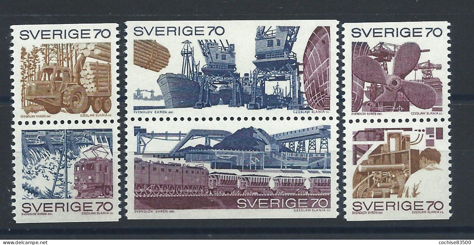 Suède N°665/70** (MNH) 1970 - Commerce Et Industrie - Nuevos