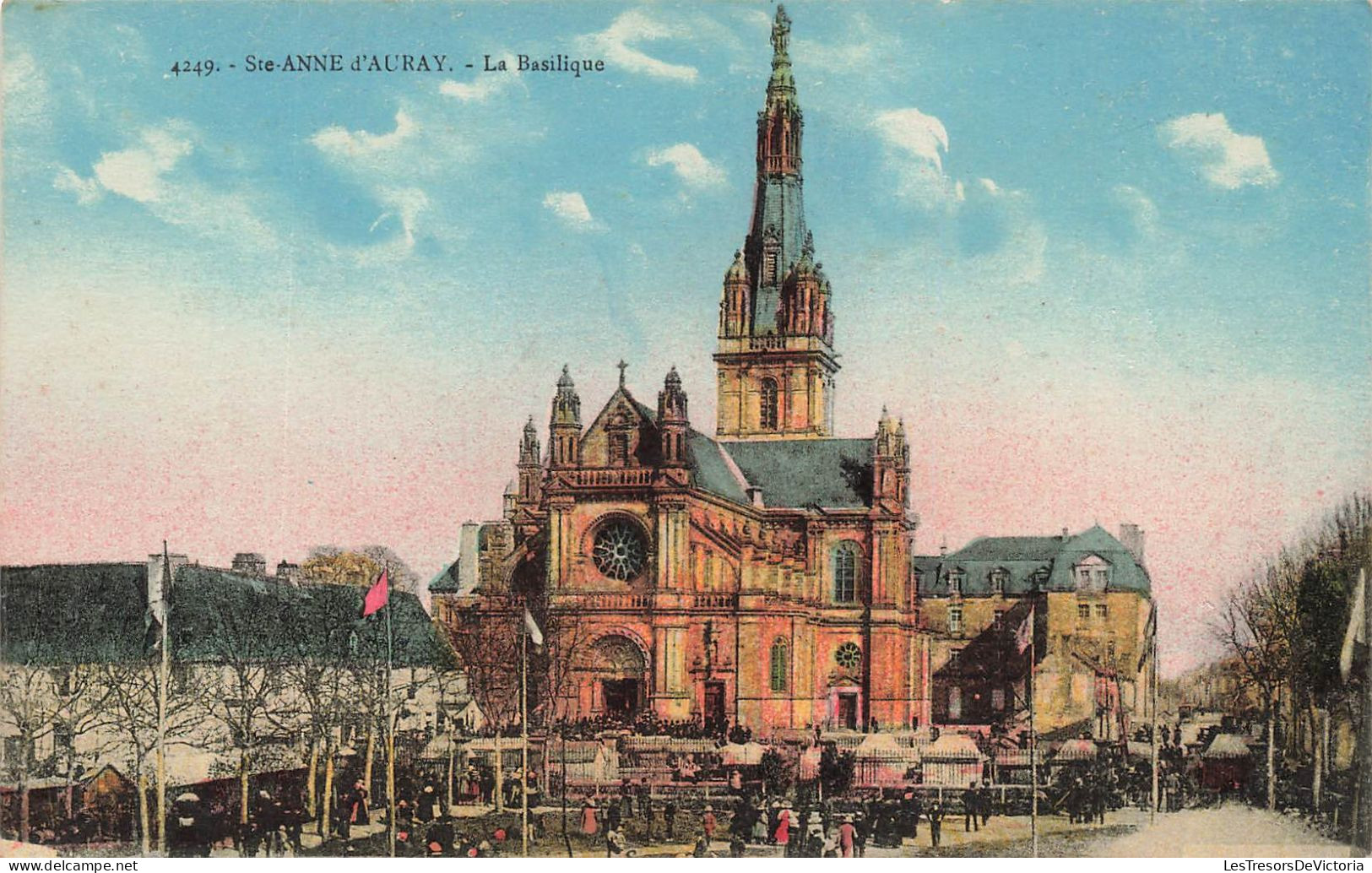 FRANCE - Sainte Anne D'Auray - Vue Générale De La Basilique - Colorisé - Animé - Carte Postale Ancienne - Sainte Anne D'Auray