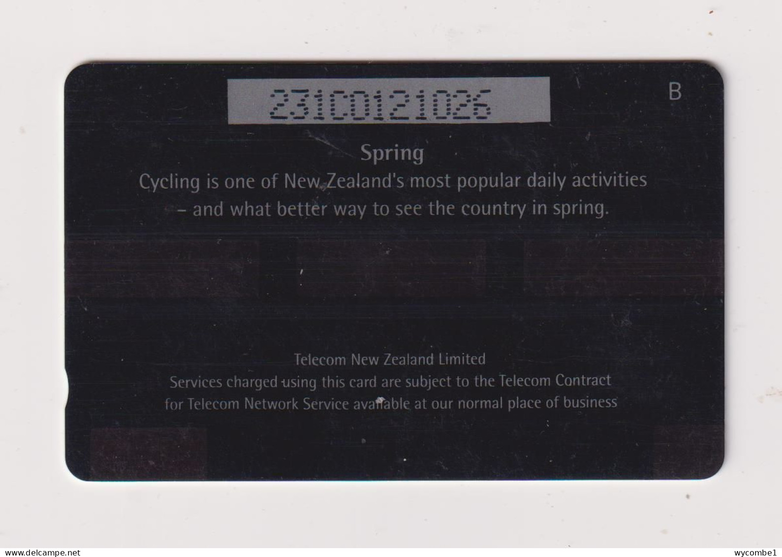 NEW ZEALAND - Cycling GPT Magnetic Phonecard - New Zealand