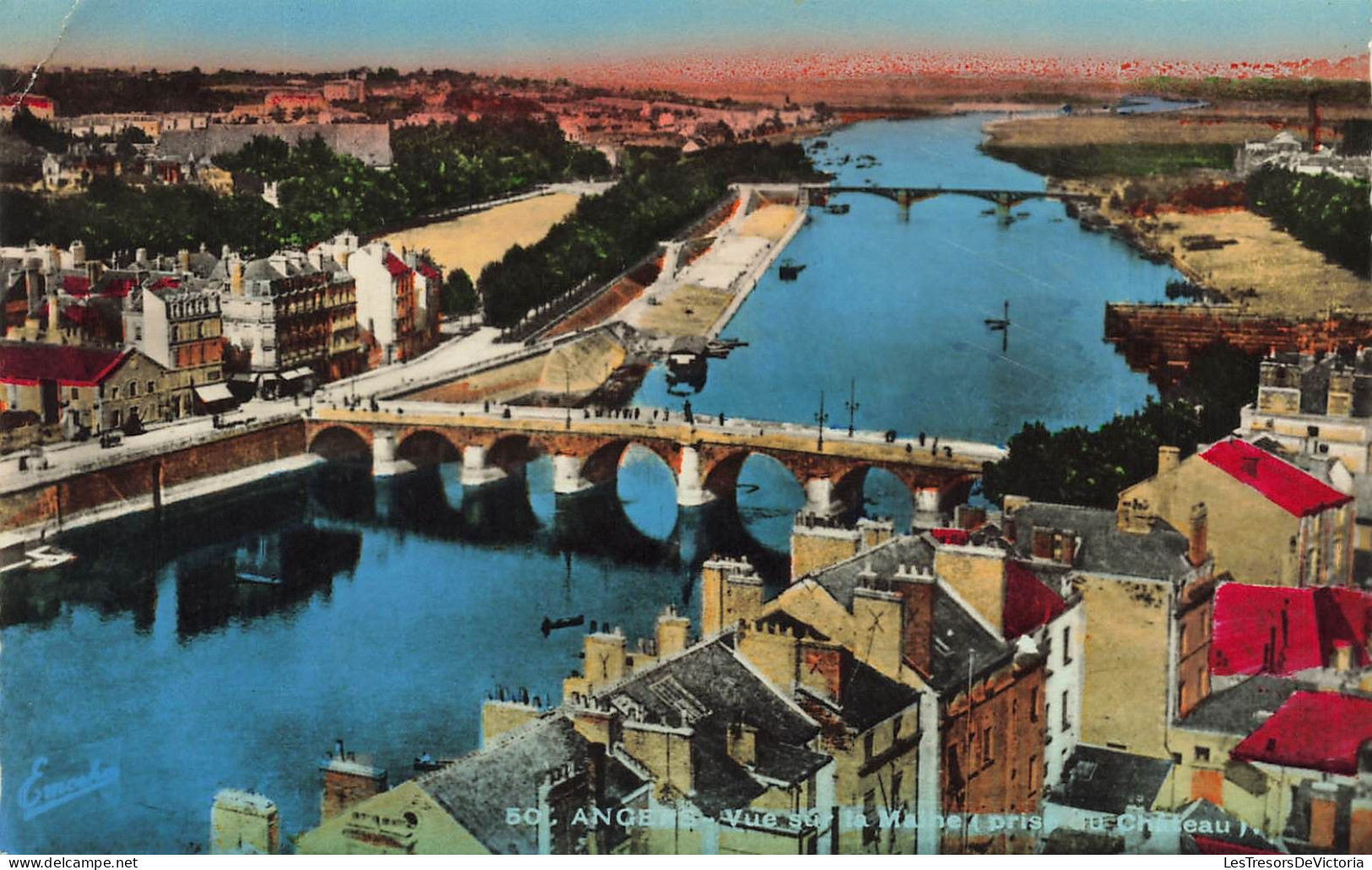 FRANCE - Angers - Vue Sur La Marne Prise Du Château - Colorisé - Carte Postale Ancienne - Angers