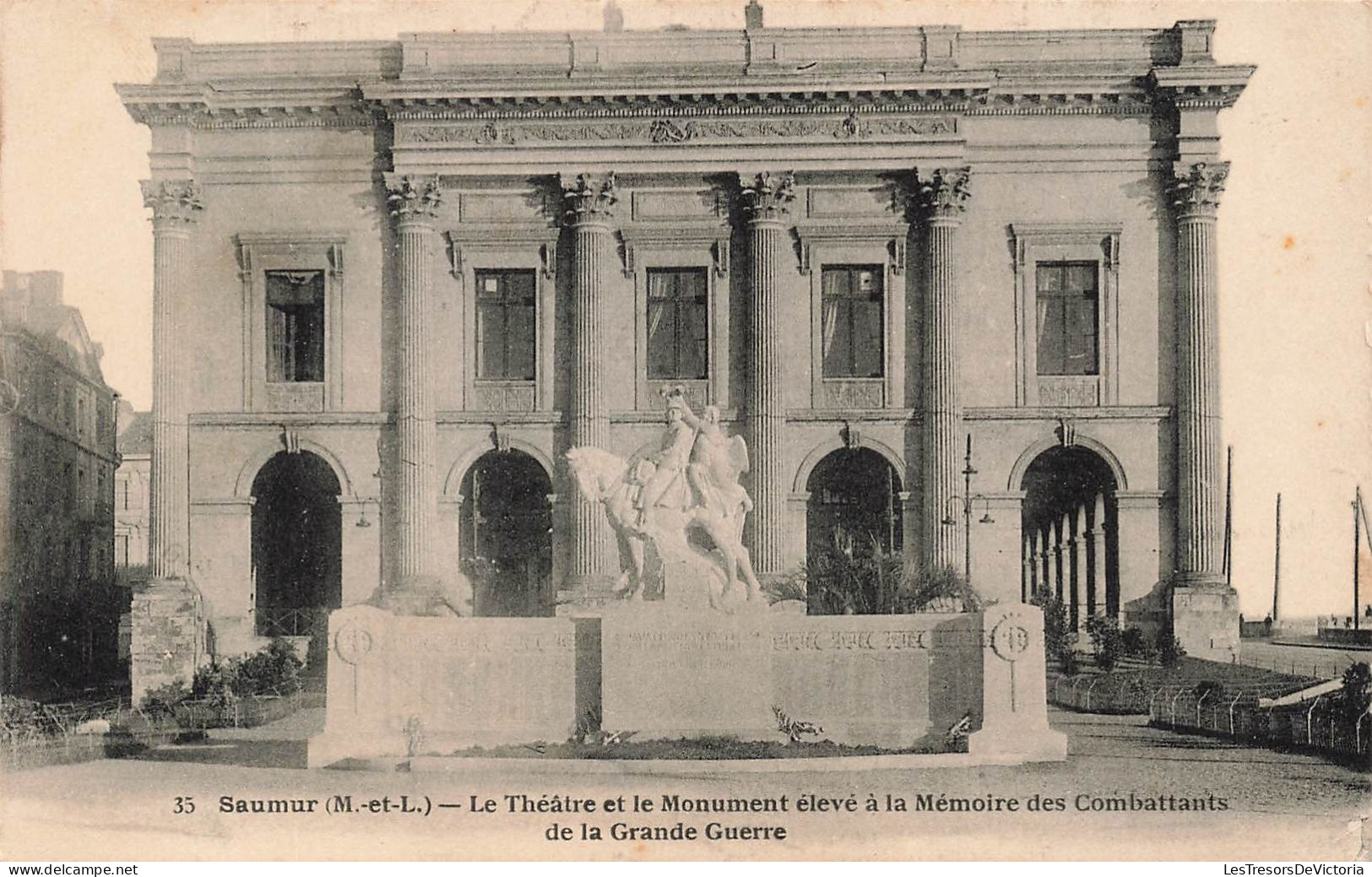 FRANCE - Saumur - Le Théâtre Et Le Monument  Des Combattants De La Grande Guerre - Carte Postale Ancienne - Saumur