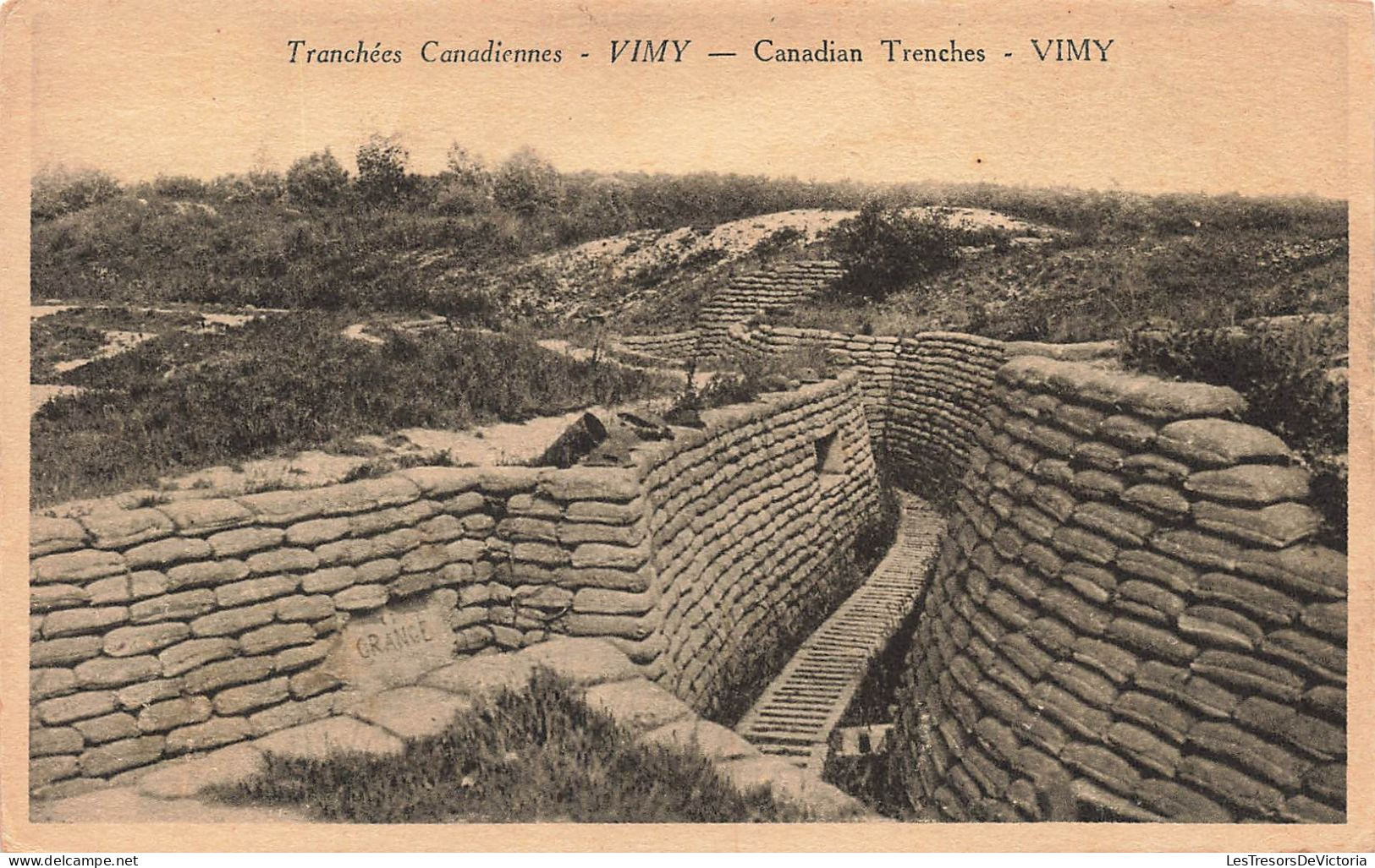 FRANCE - Tranchées Canadiennes - VIMY - Carte Postale Ancienne - Lens