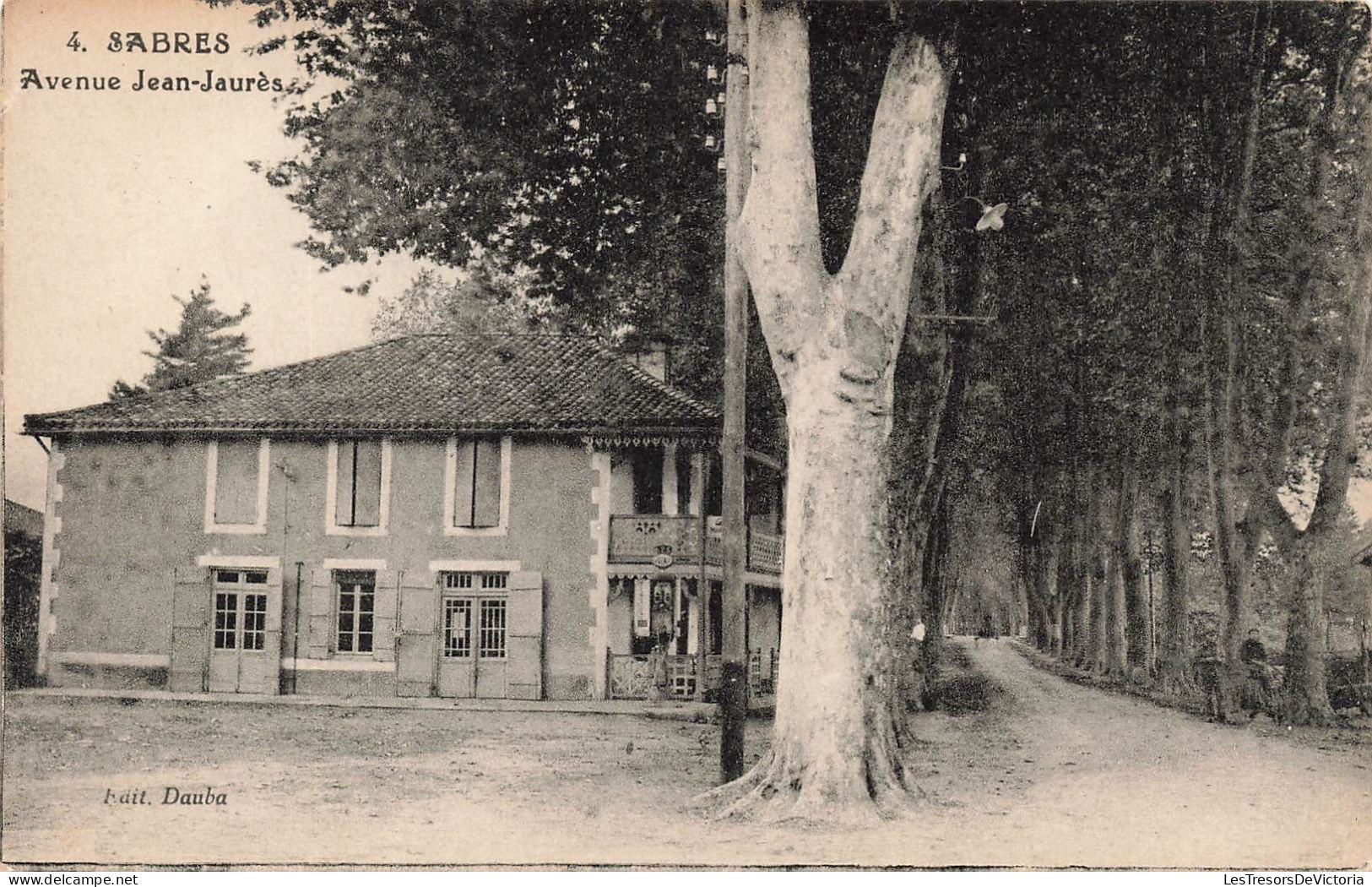 FRANCE - Sabres - Vue Générale De L'avenue Jean Jaurès - Carte Postale Ancienne - Sabres