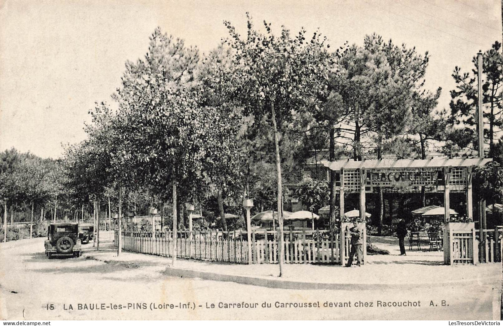 FRANCE - La Baule Sur Mer - Le Carrefour Du Carroussel Devant Chez Racouchot - A.B - Carte Postale Ancienne - La Baule-Escoublac