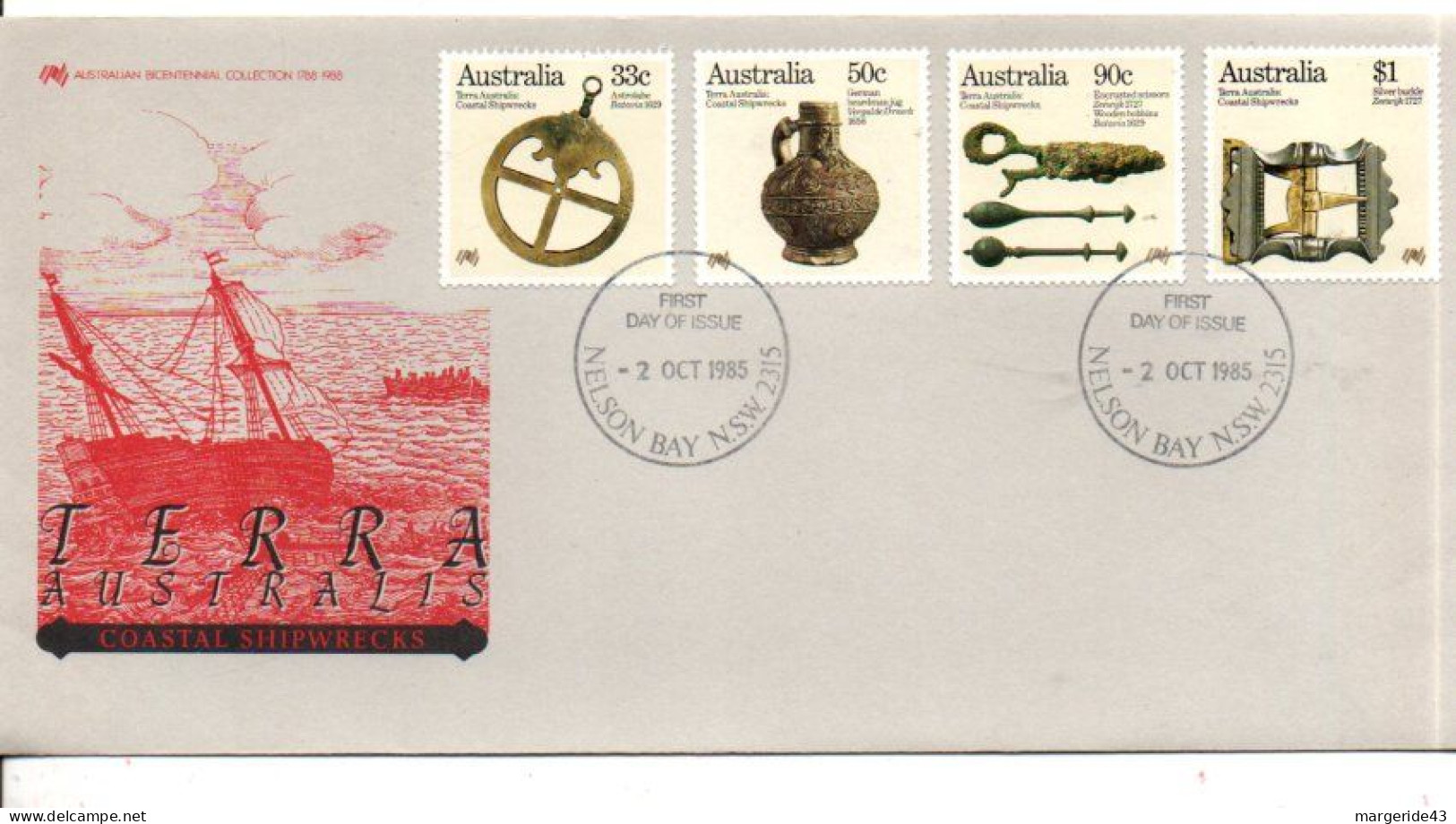 AUSTRALIE FDC 1986 IMPLANTATION DES PREMIERS COLONS - Primo Giorno D'emissione (FDC)