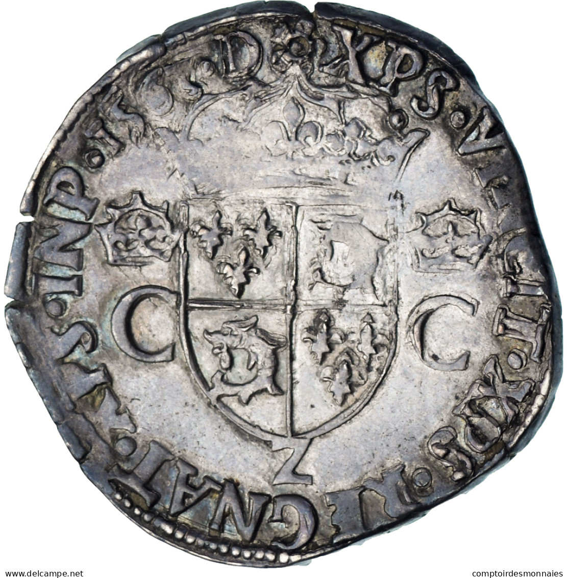 France, Charles IX, Teston Du Dauphiné, 1563, Grenoble, Argent, TB+ - 1560-1574 Karl IX.