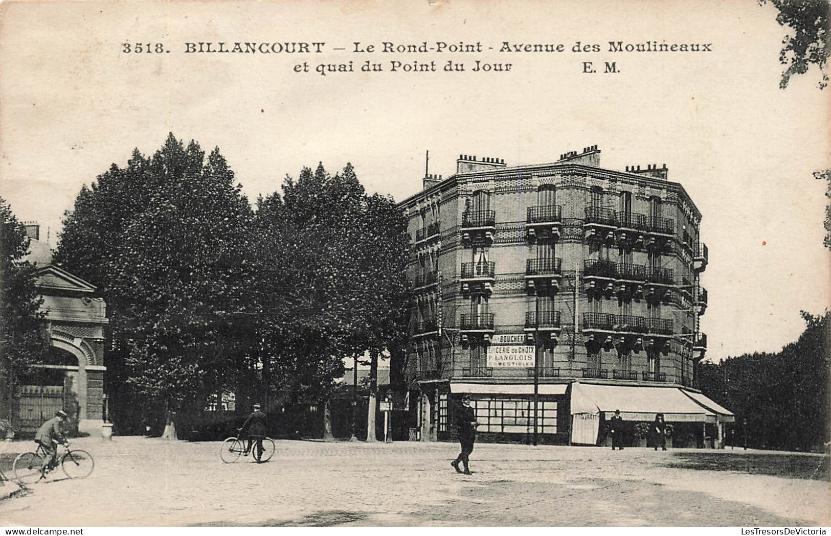 FRANCE - Billancourt - Le Rond Point - Avenue Des Moulineaux Et Quai Du Point Du Jour - Carte Postale Ancienne - Boulogne Billancourt