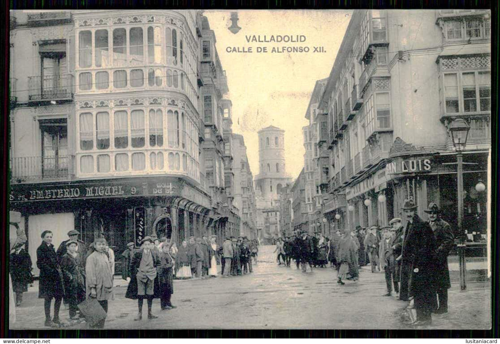 VALLADOLID - Calle De Alfonso XII.( Ed.Fototipia De Hauser Y Menet / L. J.)  Carte Postale - Valladolid