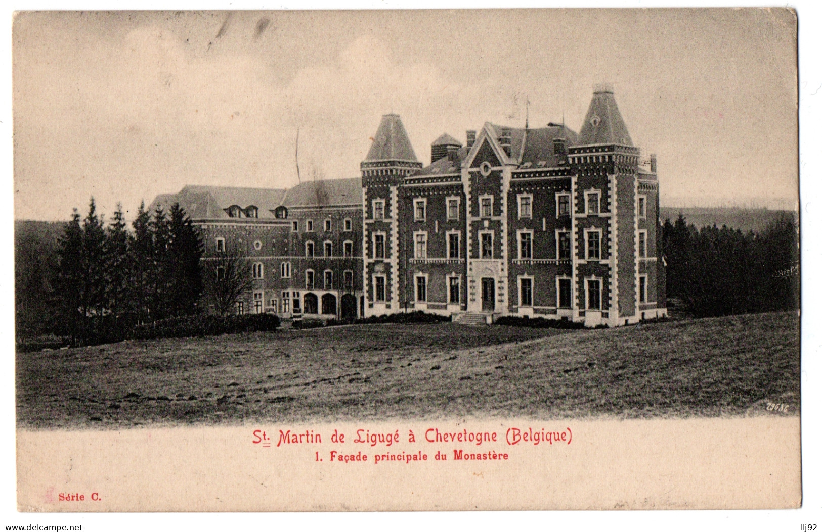 CPA Belgique, St-Martin De Ligugé, Chevetogne. 1. Façade Principale Du Monastère - Ciney