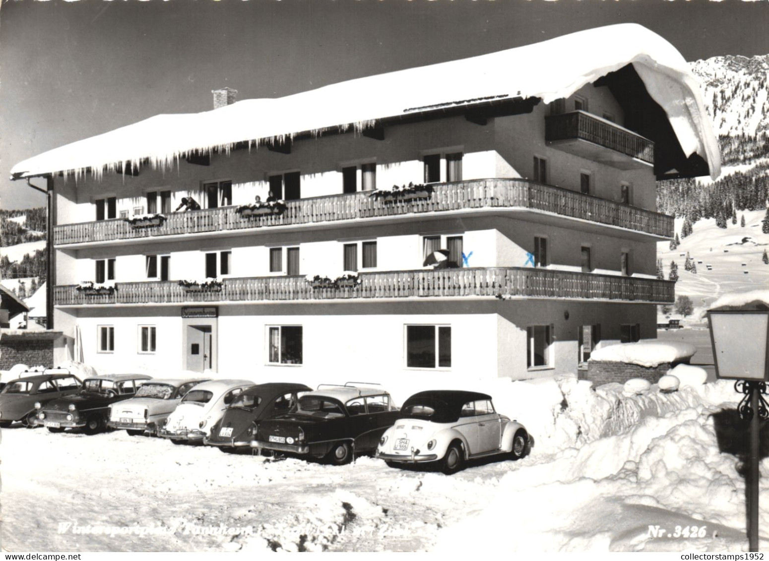 TANNHEIM, TIROL, ARCHITECTURE, PENSION, CARS, AUSTRIA, POSTCARD - Tannheim